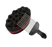 Éponge à cheveux Big Hole - Brosse volumisante, outil de définition de coiffure, éponge d'entretien des dreadlocks, matériau en caoutchouc naturel, anti-accrocs, base à mouvement circulaire |