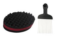 Éponge à cheveux - Brosse éponge à gros trous, outil de coiffure volumisante, dispositif de définition de dreadlocks, mousse de polyuréthane souple, poignée ergonomique | Coussin de torsion de boucle