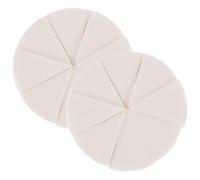 Éponge à Maquillage Triangulaire en Latex Blanc, Lot de 2 Sets