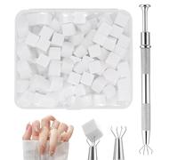 Éponge à Ongles | 200 Éponges à Manucure avec Pince pour Dégradé,Outil de Manucure pour Art du Nail Mixage pour Femme Amies Mère Petite Amie
