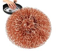 Éponge à récurer en Cuivre | Extracteur de Poêle et Pot Extra Fort Anti-Rayures - Boule de Ponçage et Eponge de Vaisselle,pour Éliminer la saleté sur Grille de Cuisson, Carrelage, Butée d'huile