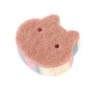 Éponge à récurer en pâte de bois unique pour chat, efficace et durable, outil de nettoyage parfait pour les plats, casseroles et poêles VyL399 (marron, 23 x 16 x 8 cm)
