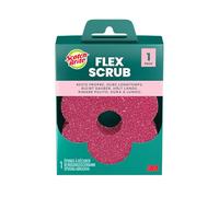 Éponge à Vaisselle Non Abrasive Scotch-Brite Flex Scrub, Rose, avec Forme Flexible, 1/Paquet