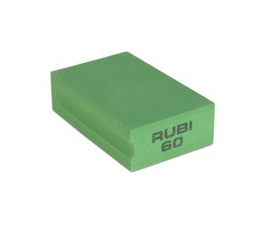 Éponge abrasive pour céramique et pierre naturelle grain 60 94mm x 58mm Rubi
