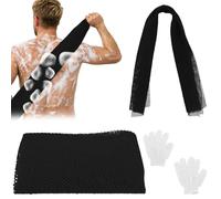 Éponge africaine en maille avec gants de bain, gant de toilette exfoliant, possession noire, longue éponge, exfoliant pour le corps, accessoires de douche, exfoliant pour le cuir chevelu du pied