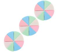 Éponge Biseautée pour Maquillage en Latex, Lot de 3 Sets de Sets de Sets | Application Uniforme, Réutilisable, Forme Triangulaire, pour Fond de Teint Liquide ou Crème