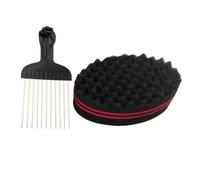 Éponge Capillaire Pour Hommes Noirs | Éponge à Cheveux Pour Hommes | Peigne Exfoliant Volume et Définition pour Coiffures, Entretien des Dreadlocks, Soin Capillaire et Styling Maison