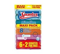 Eponge - Carre Vaisselle - Tampon A Recurer - Brosse Vaisselle - Chiffon en microfibre Spontex 6 + 2 pcs 19700052