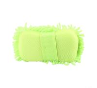 Éponge chenille en microfibre à sangle flexible pour atteindre sans effort les espaces restreints tels que les aérations, les pales de ventilateur et les espaces (vert fluo)