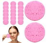 Éponge compressée en cellulose naturelle pour le visage | Éponges douces, démaquillantes et tampons nettoyants pour peaux sensibles | Soins de la peau réutilisables de qualité spa pour un usage