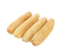 Éponge corporelle en luffa naturel avec corde, brosse de bain exfoliante pour soins de la peau, spa de douche et brosse de cuisine multi-tailles (longueur 20-25 cm)