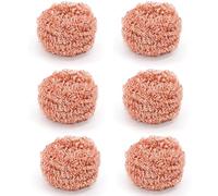 Eponge Cuivre, 2/4/6 Pcs Cuivre Gratounette Heavy Duty de Cuisine Pots Casseroles Brosse de Nettoyage (6PCS)