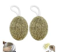 Éponge Cuivre, 2 Pièces Gratounette Cuivre, Boule De Nettoyage En Fil De Cuivres Pour La Cuisine, Brosse Nettoyage En Fil Cuivres, Grattoircuivre Pour Évier, Ustensiles Cuisine, Casseroles