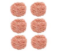 Éponge cuivre 6pcs Réutilisables sans gratter Les éponges en Grattoir Cuivre Robustes pour Les moules en Fonte, ustensiles de Cuisine en Acier Inoxydable, Supports de Four, Nettoyage des grillades