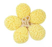 Éponge de Bain Alvéolée Sangle Courte 3 Pièces en Mousse Polymère | Boule, Forme Nid D’abeille, Riche Mousse, sans Miettes, Confortable, Usage Bain
