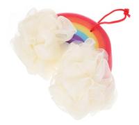 Éponge de Bain Arc-en-ciel pour Garçon Fille, Prise en Main Portable | Mousse Riche, Format Compact, Usage Gym et Voyage, pour Soignants, Bras et Peau Délicate