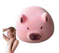 Éponge de bain de dessin animé, éponge de douche, exfoliant pour corps de douche - Confortable dessin animé Capybara - Idéal pour la routine quotidienne du bain, accessoires de salle de bain