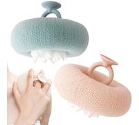Éponge De Bain Design | Loofah Douche 2 En 1,2 Pièces Brosse Nettoyante à Ventouses pour Adultes Voyage Maison Spa Plage