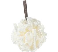 Eponge de bain en maille douce et exfoliante Boule de douche en maille riche et dense pour hommes femmes blanc laiteux