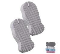 Éponge de bain exfoliante magique 3D super douce, douce pour la peau et douce, élimine les impuretés pour le corps, le visage et les pieds (gris 2)