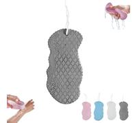 éPonge De Bain Exfoliante Magique 3d, Ultra Douce, Douce Pour La Peau Et RéUtilisable, Pour Adultes, Enfants Et Femmes Enceintes, Pour Tous Types De Peau (gris,1pc)
