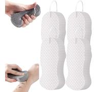 Éponge de bain exfoliante magique, super douce, douce pour la peau et réutilisable, élimine les peaux mortes du corps (blanc)