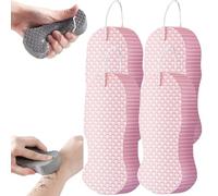 Éponge de bain exfoliante magique, super douce, douce pour la peau et réutilisable, élimine les peaux mortes du corps (rose)