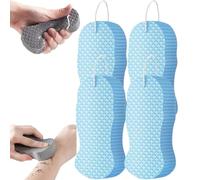 Éponge de bain exfoliante magique, super douce, douce pour la peau et réutilisable, élimine les peaux mortes du corps (bleu)