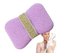 Éponge de bain Pochette pour outils de nettoyage et frotte-dos moussant | Éponge de douche économiseur de savon pour femmes Hommes et adultes Douche Gommage Salle de bain Camping Nid d'abeille brut