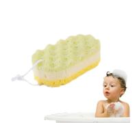 Éponge de bain pour le corps, serviette à frotter avec brosse de bain | Éponge pour le corps et le bain, serviette douce avec motif de texture ondulée pour la famille et les amis.