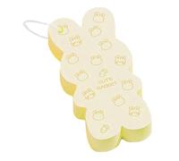 Éponge de douche - 4,8 x 2,4 pouces - Lavage du dos, du visage, du corps entier - Élément de bain pour disparition magique - 3D super doux - Entretien lourd - Livré avec un filet à fouet - Parfait