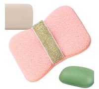 Éponge de Douche - Éponge Douche Économiseur de Savon pour Femmes - Accessoire de Nettoyage Pochette Moussante Pour Hommes et Femmes Exfoliant Lavage Douche Salle de Bains Voyage Salle de Sport