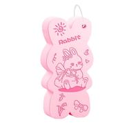 Éponge de douche Serviette de bain en forme de lapin | Éponge de nettoyage du corps pour jeunes, famille, amis, hommes, femmes, enfants, adolescents, voyages et camping