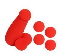 Éponge de farce à la banane, éponge douce frère avec 4 balles en éponge rouges, tours de magie pour adultes, accessoire de magie amusant pour scène d'avril cadeau (1 paquet)