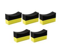 Éponge de jante de pneu - Outil applicateur de brillance de pneu incurvé, 5 pièces de chiffon de lavage de roue de voiture | Applicateur de soins de pneu de voiture double face, tampon éponge de