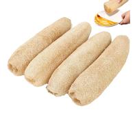 Éponge de luffa naturelle 4 pièces, éponge de luffa pour la vaisselle, le bain, la douche