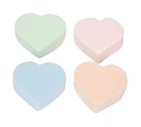 Éponge de maquillage mélangeur éponge coeur maquillage éponge doux élastique appliquer uniformément fond de teint Blush pour humide sec double usage 4 pièces ensemble
