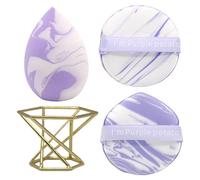 Éponge de mélangeur de maquillage,éponge d'oeuf de maquillage | Powder Puff Éponge Blender Soft Face Puff avec support - Ensemble de mélangeurs de beauté, bouffée de maquillage polyvalente pour crème