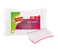 Scotch-Brite Éponge Salle de Bains XXL – Grattante douce verre chrome céramique – Blanc