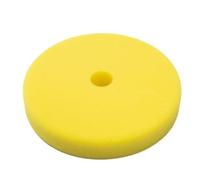 Éponge de polissage de voiture de 17,8 cm de diamètre pour cirage de véhicule et finition de meubles, roue de tampon en mousse abrasive multi-usage pour enlever les défauts de surface (jaune)