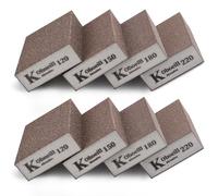 Éponge de Ponçage Assortiment 120/150/180/220 de 4 Tampons de Ponçage Différents Eponge Abrasive Ccale a Poncer Sanding Sponge pour Poncer Polir Métal Bois Abrasive Ccale a Poncer Sanding Sponge
