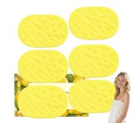 Éponge de savon au citron, tampons nettoyants exfoliants au citron, éponges pour le visage pour le nettoyage quotidien et le démaquillage, éponges de lavage réutilisables pour la douche (6 PCS)