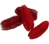 Éponge décorative Luffa Petite en mélange rouge 50 pièces pour des décorations créatives de deuil et de Noël