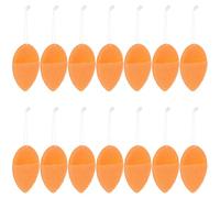 Éponge Démaquillante Visage Moufles, 20 Pièces en Mousse Orange, Lavage | Forme Ergonomique à Prise, Nettoyage Profond, Utilisation Bain et Démaquillage, Lavable, pour Petits Objets