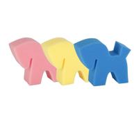 Kerbl Flecki Lot de 3 éponges de nettoyage en forme de cheval Jaune/rose/bleu