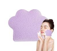 Éponge d'expoliator face, éponge de démaquillant | Face élargi de patte de patte de chaton Pouffle nettoyante | Linges de retrait cosmétique de type pour accessoires de bain