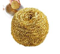 Éponge en Fil de cuivre, Boule de Nettoyage Extra résistante pour casseroles et poêles | Outils de Nettoyage de Cuisine pour cuisinière en Acier Inoxydable, Accumulation de Taches d'huile, Barbecue