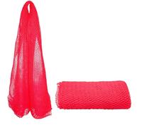 Éponge exfoliante africaine provenant de l'éthique du Nigéria - Longue éponge exfoliante pour le corps et le dos - 114 cm de long - Rouge - A
