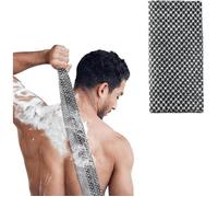 Eponge Exfoliante Africaines, Sangle Lave Dos Exfoliant, Gratte Dos Douche, Brosse Exfoliante Douce et Rugueuse, (Noir)