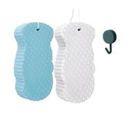 Éponge exfoliante corps magique 3D réutilisable, éponge de bain exfoliante ultra douce en PVA pour adultes, enfants et bébés, séchage rapide, soin peau sensible, élimine peaux mortes